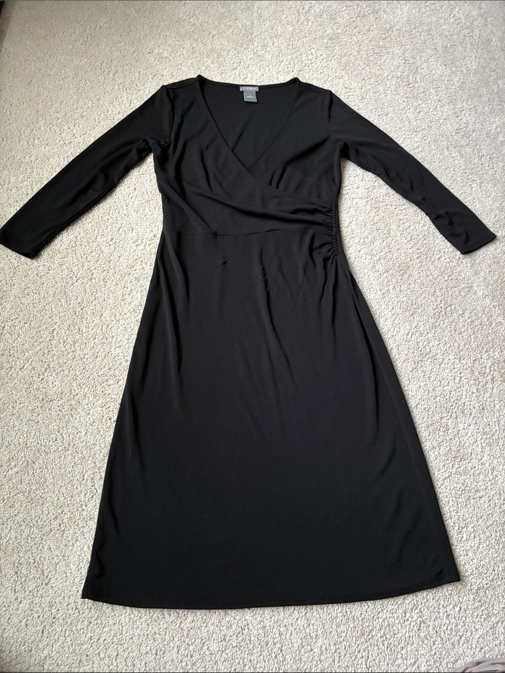 Ann Taylor size S Classic Black Wrap-Style Women's Dress A-line